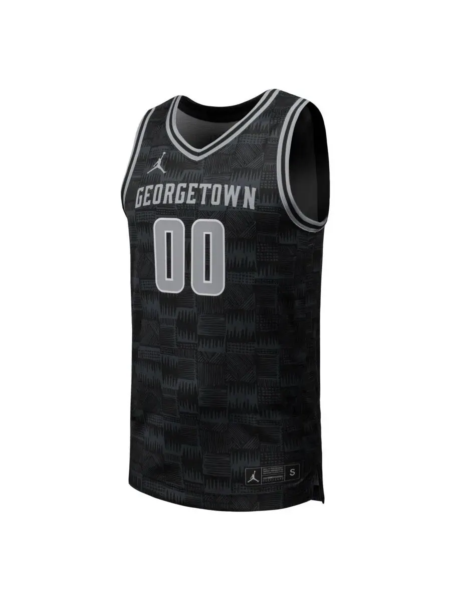 Мужская баскетбольная джерси с принтом Georgetown Hoyas, модель 00 Replica Jordan — изображение 2 из 3, черный
