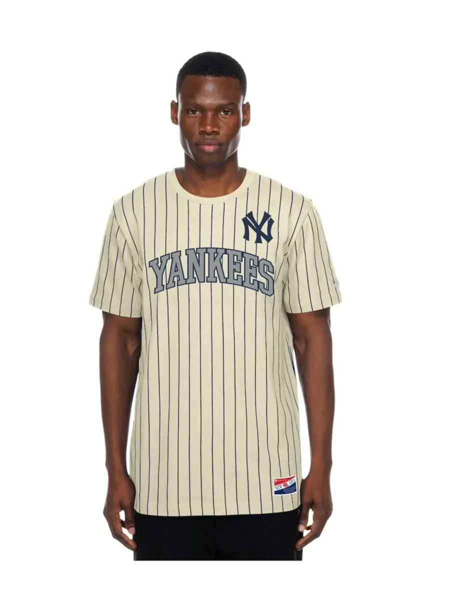 Футболка с принтом New York Yankees Throwback Meshback Pinstripe New Era