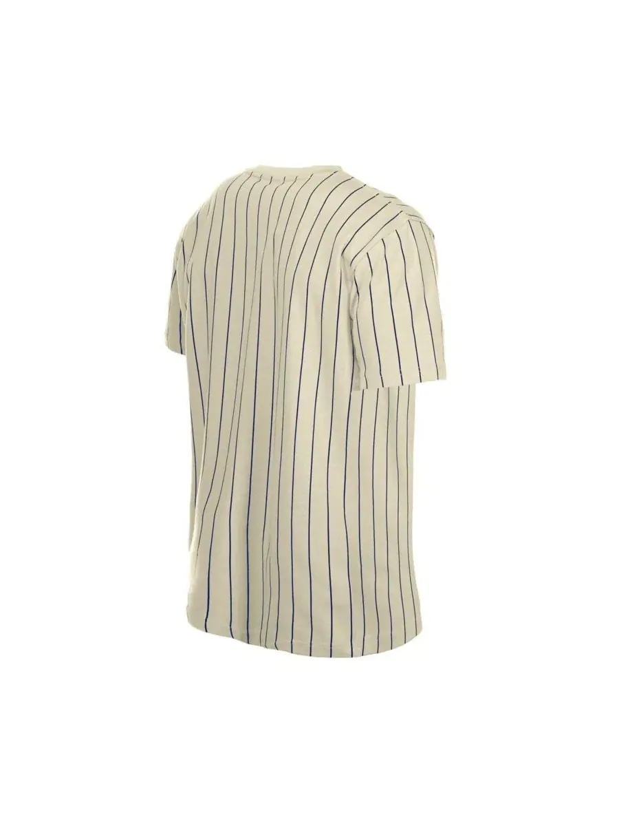 Футболка с принтом New York Yankees Throwback Meshback Pinstripe New Era — изображение 4 из 4, бежевый