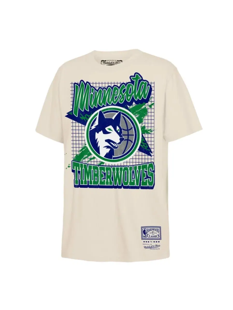 Футболка с винтажным принтом Minnesota Timberwolves Mitchell & Ness