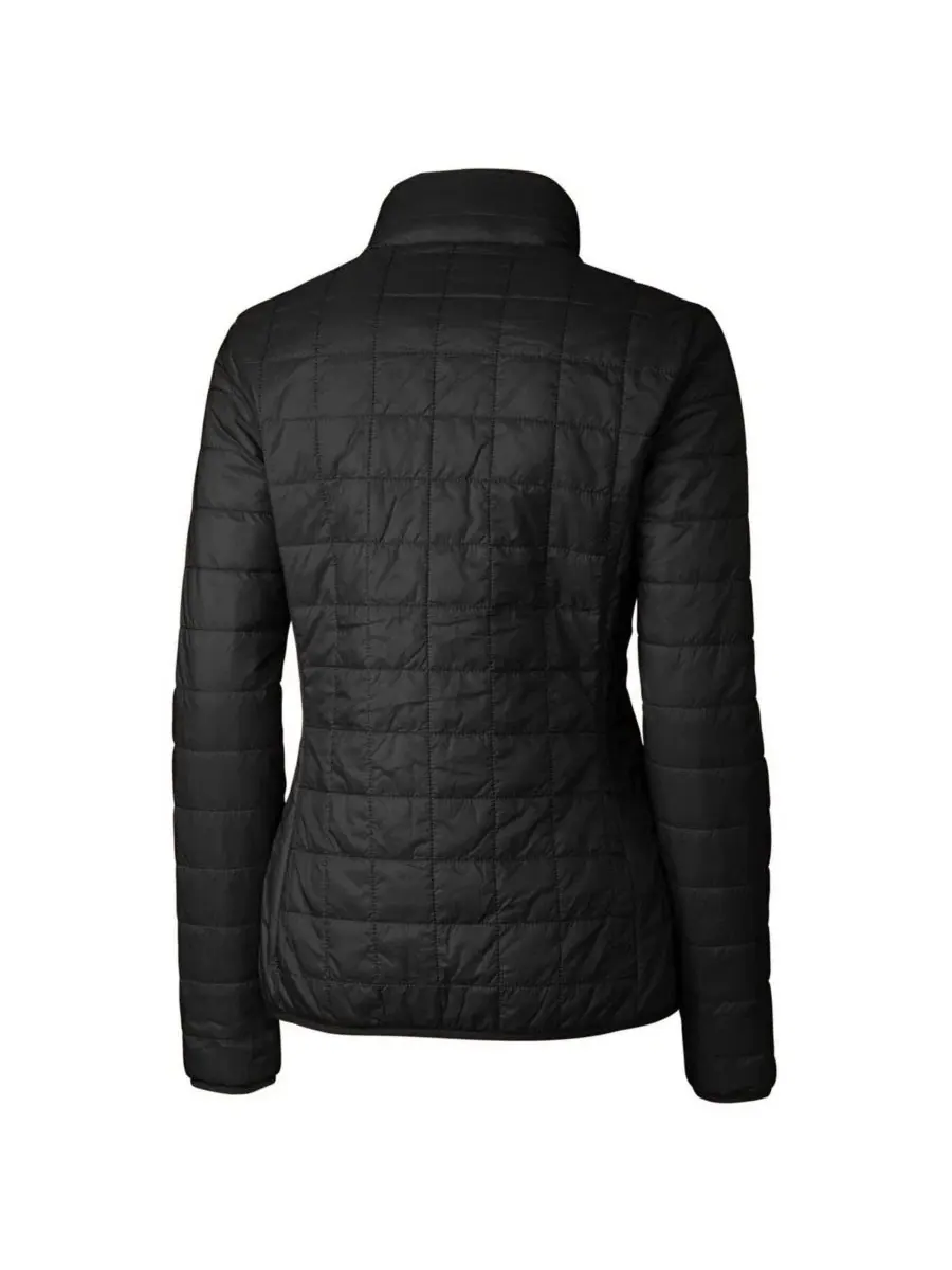 Женская куртка-пуховик с принтом Throwback Logo Rainier PrimaLoft Cutter & Buck — изображение 2 из 3, черный