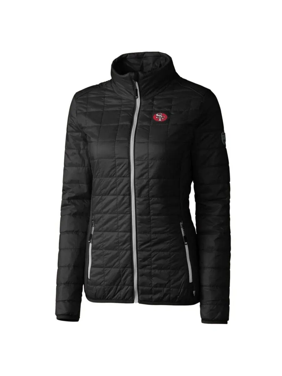 Женская куртка-пуховик с принтом Throwback Logo Rainier PrimaLoft Cutter & Buck — изображение 3 из 3, черный