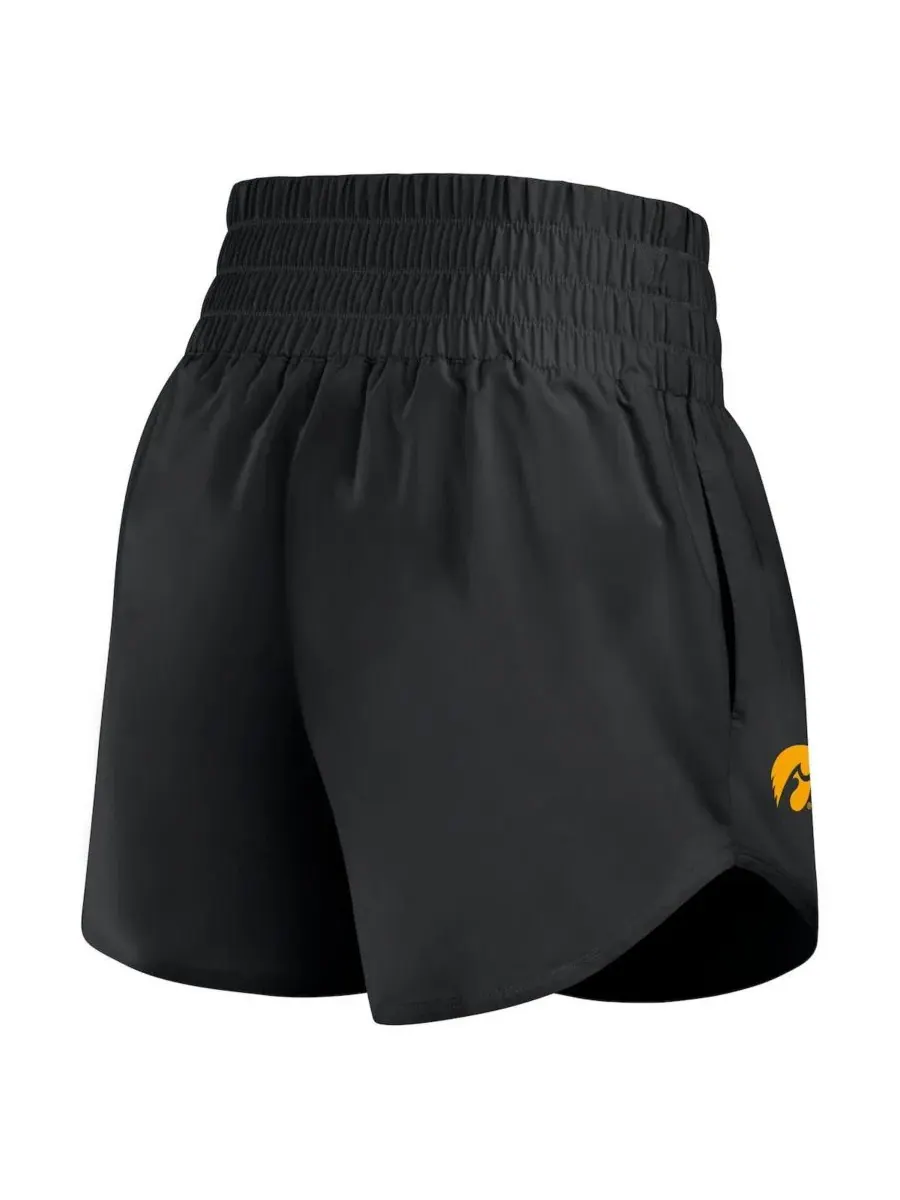Шорты женские с завышенной талией Dri-FIT Iowa Hawkeyes Nike — изображение 3 из 5, черный