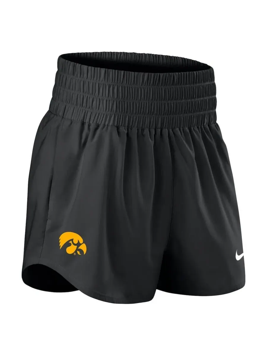 Шорты женские с завышенной талией Dri-FIT Iowa Hawkeyes Nike — изображение 4 из 5, черный