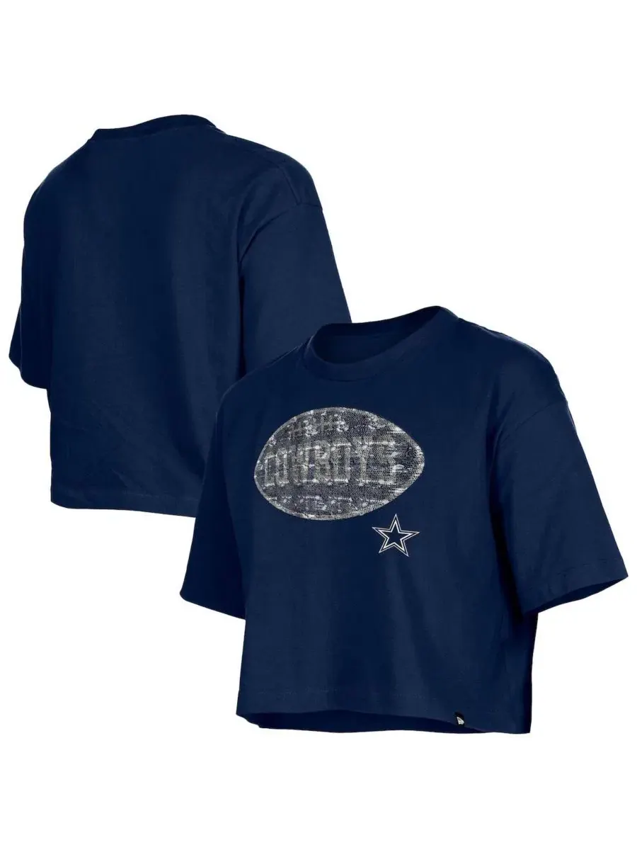 Футболка свободного кроя с пайетками Dallas Cowboys New Era