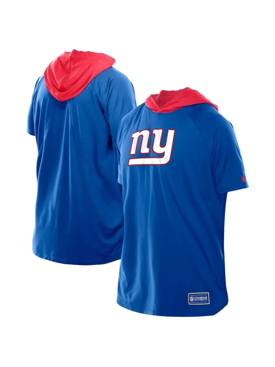 Футболка с капюшоном и рукавом реглан New York Giants Combine Authentic New Era