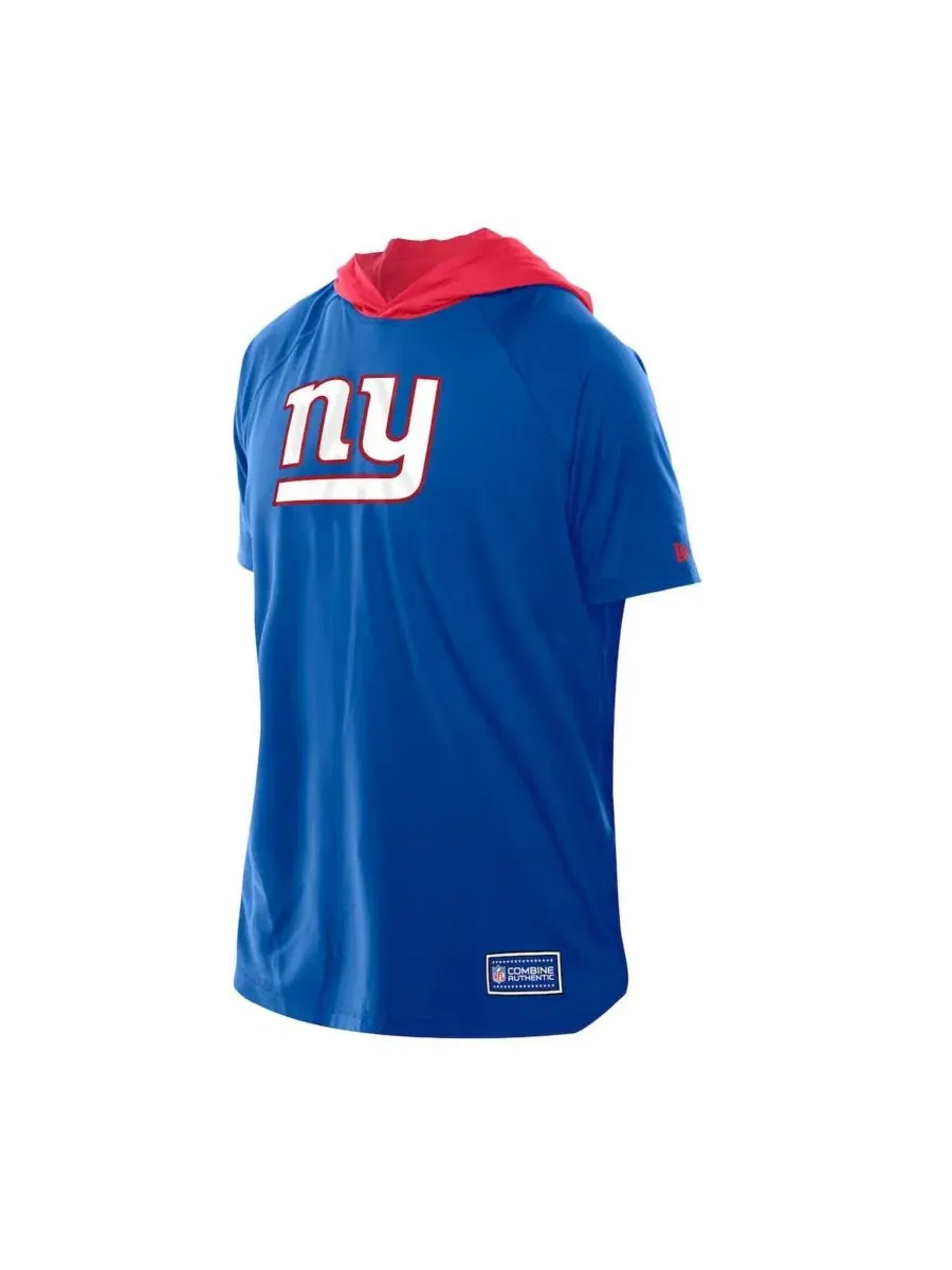 Футболка с капюшоном и рукавом реглан New York Giants Combine Authentic New Era — изображение 5 из 5, королевский