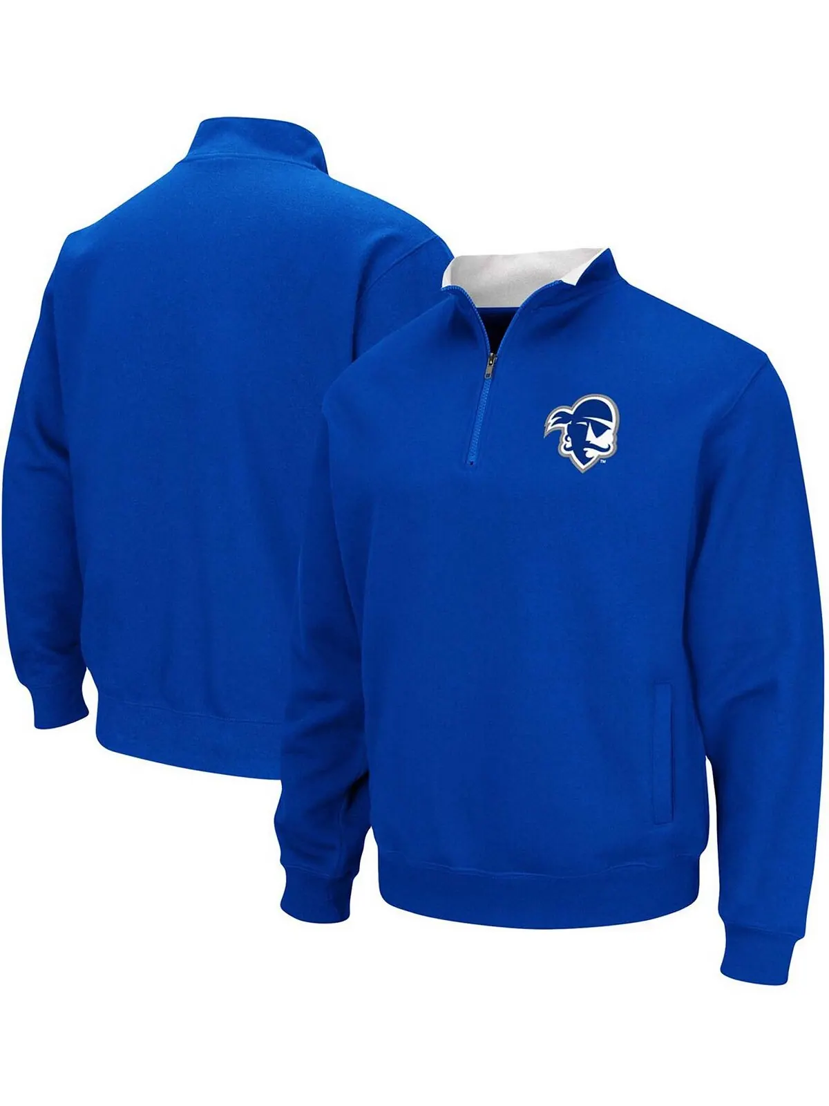Мужская синяя куртка seton hall pirates tortugas logo с молнией на четверть Colosseum
