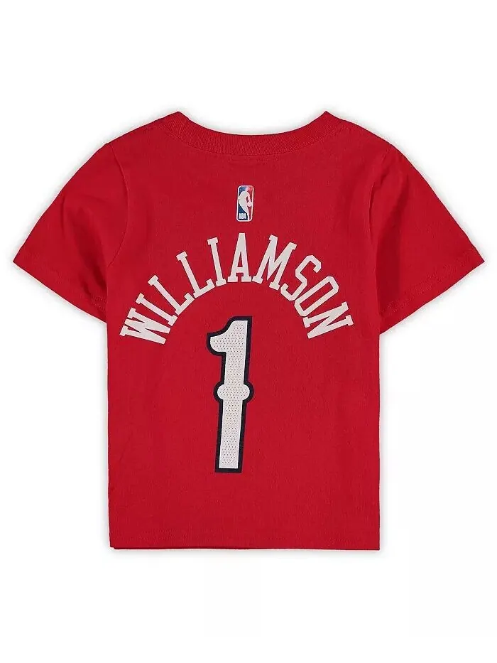 Красная футболка Zion Williamson New Orleans Pelicans Statement Edition для мальчиков и девочек для — изображение 2 из 3