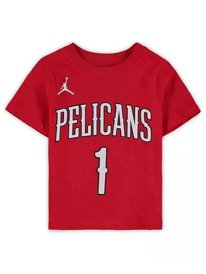 Красная футболка Zion Williamson New Orleans Pelicans Statement Edition для мальчиков и девочек для — изображение 3 из 3