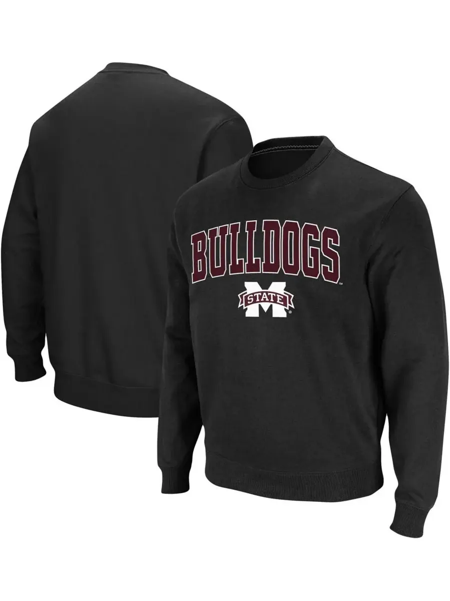 Мужская толстовка с круглым вырезом и логотипом команды Mississippi State Bulldogs Colosseum — изображение 1 из 4, черный