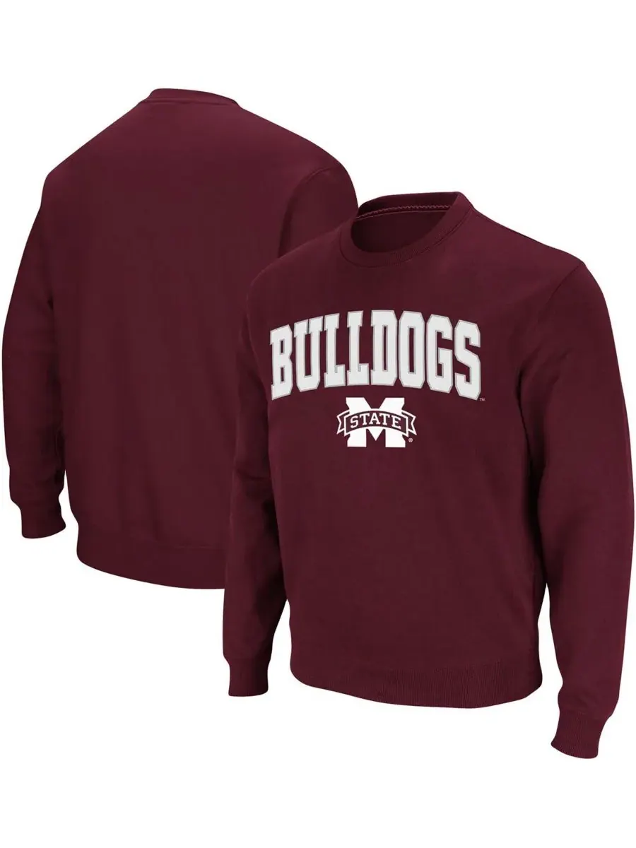 Мужская толстовка с круглым вырезом и логотипом команды Mississippi State Bulldogs Colosseum — изображение 1 из 5, коричневый