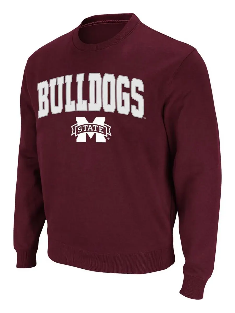 Мужская толстовка с круглым вырезом и логотипом команды Mississippi State Bulldogs Colosseum — изображение 2 из 5, коричневый