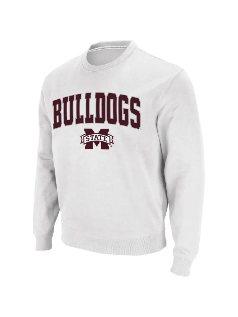 Мужская толстовка с круглым вырезом и логотипом команды Mississippi State Bulldogs Colosseum — изображение 1 из 2, белый