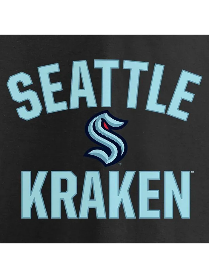 Мужская черная футболка Seattle Kraken Victory Arch Fanatics — изображение 4 из 4, черный