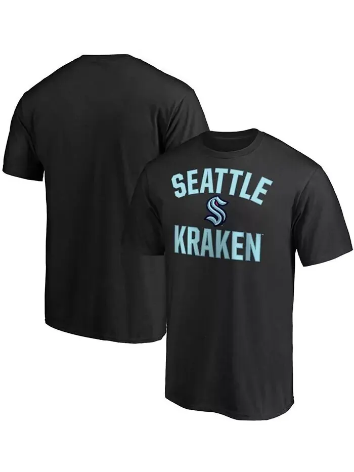 Мужская черная футболка Seattle Kraken Victory Arch Fanatics — изображение 1 из 4