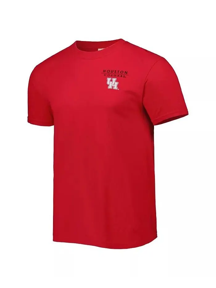 Мужская красная футболка Houston Cougars Landscape Shield Image One — изображение 2 из 2