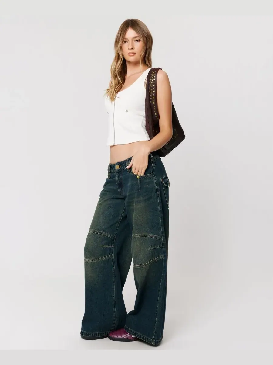 Abrand Женские джинсы Mega Riley Engineered Low-Rise Baggy Jeans — изображение 3 из 5