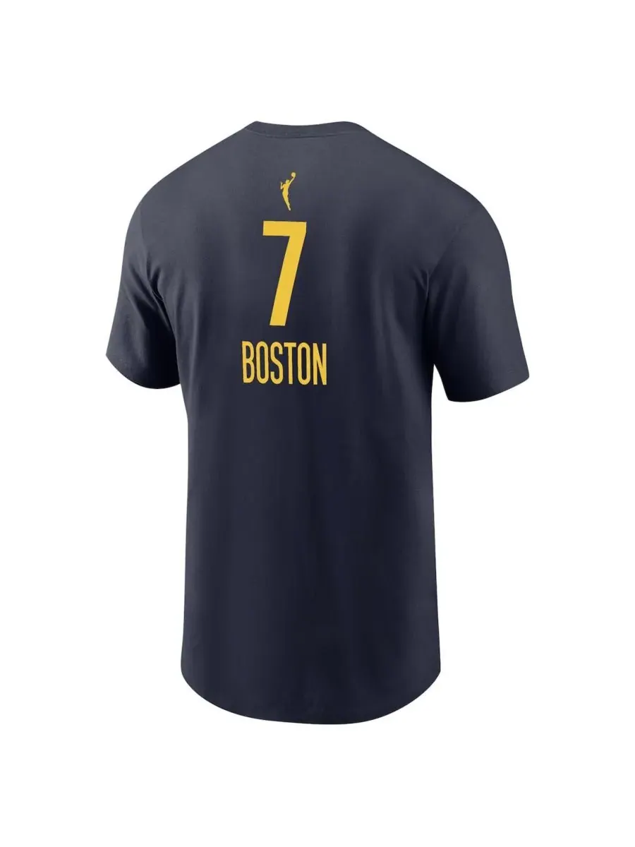 Nike Мужская и женская футболка Aliyah Boston Navy Indiana Fever Explorer Edition с именной и — изображение 3 из 3