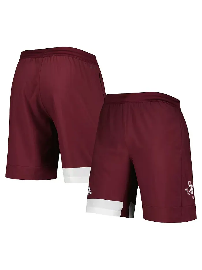 Мужские бордовые тренировочные шорты Texas A&M Aggies AEROREADY adidas