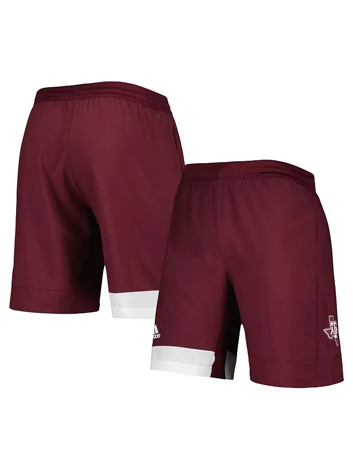 Мужские бордовые тренировочные шорты Texas A&M Aggies AEROREADY adidas — изображение 2 из 2