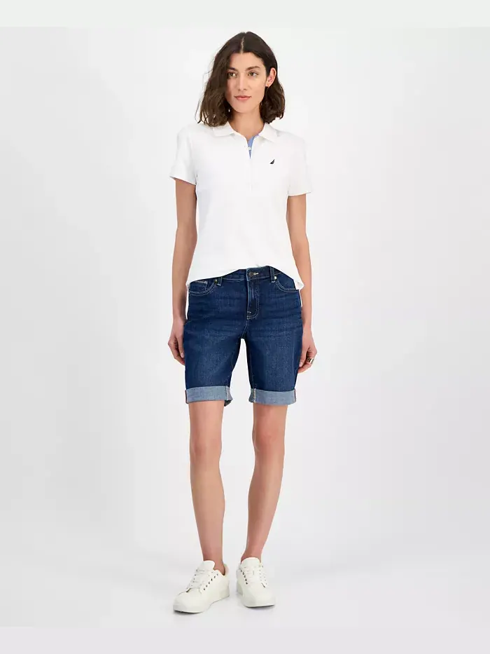 Женские джинсовые шорты с манжетами, длина 9" Nautica Jeans