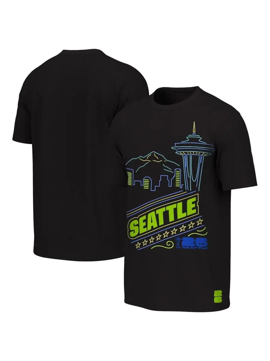 Футболка с принтом FIFA World Cup 2026 Seattle Neon City Night Outerstuff