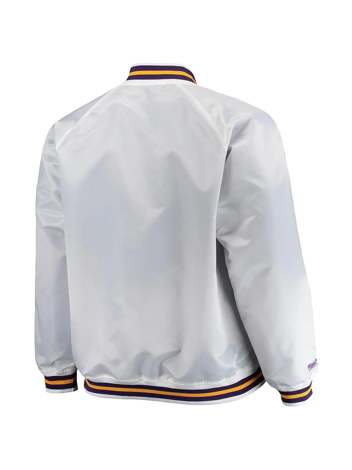 Мужская белая атласная куртка los angeles lakers big and tall hardwood classics raglan full-snap — изображение 4 из 5, белый