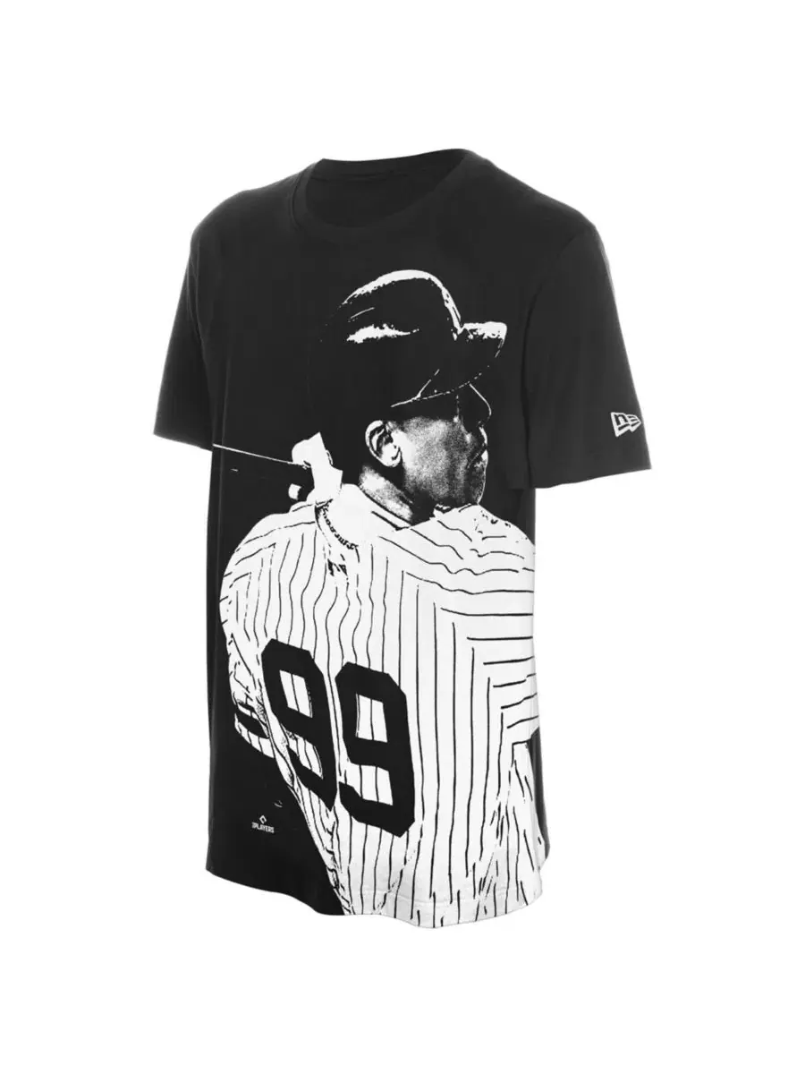 Футболка с графическим принтом Aaron Judge Black New York Yankees New Era — изображение 3 из 4, черный