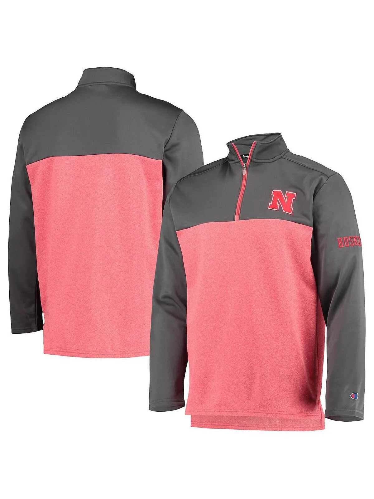 Мужская куртка scarlet nebraska huskers gameday с молнией на четверть Champion — изображение 1 из 5, алый
