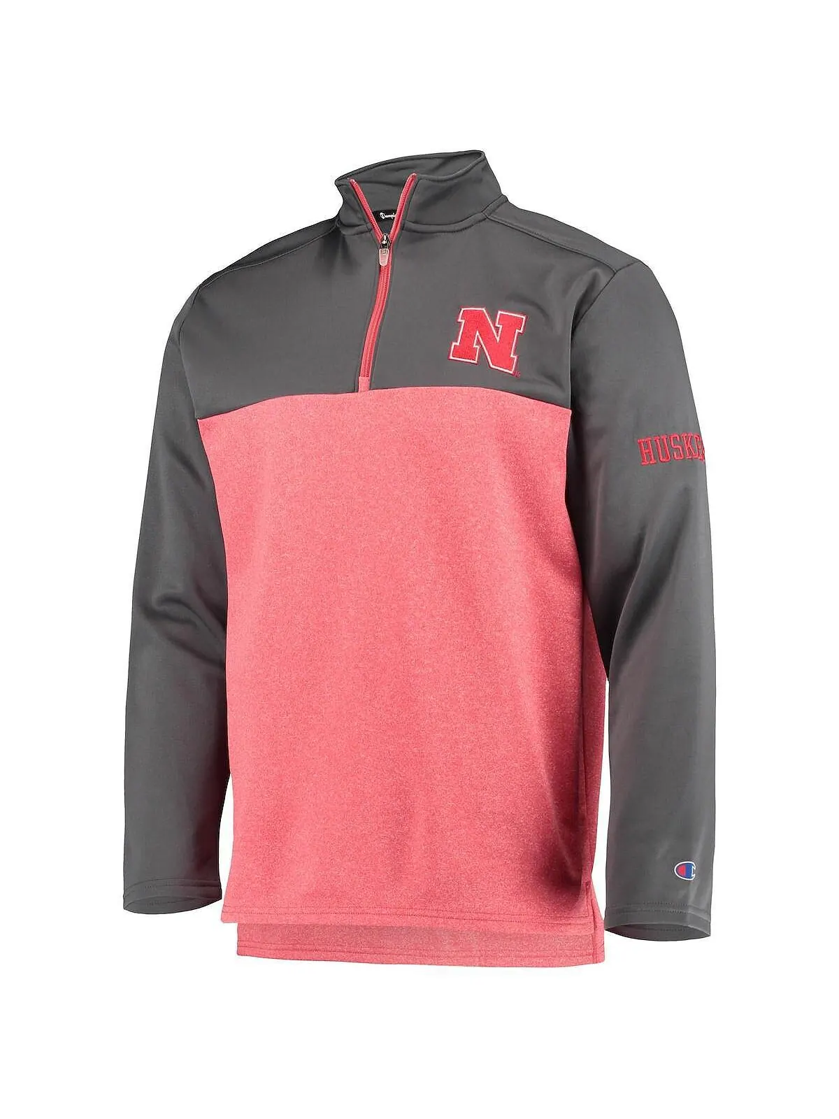 Мужская куртка scarlet nebraska huskers gameday с молнией на четверть Champion — изображение 3 из 5, алый