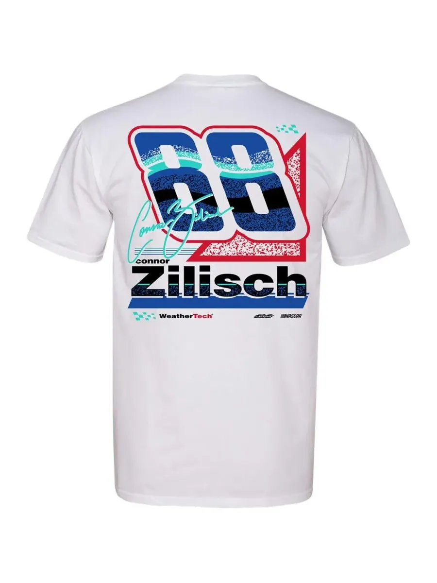 JR Motorsports Official Team Apparel Мужская белая футболка Connor Zilisch WeatherTech с — изображение 3 из 3, белый
