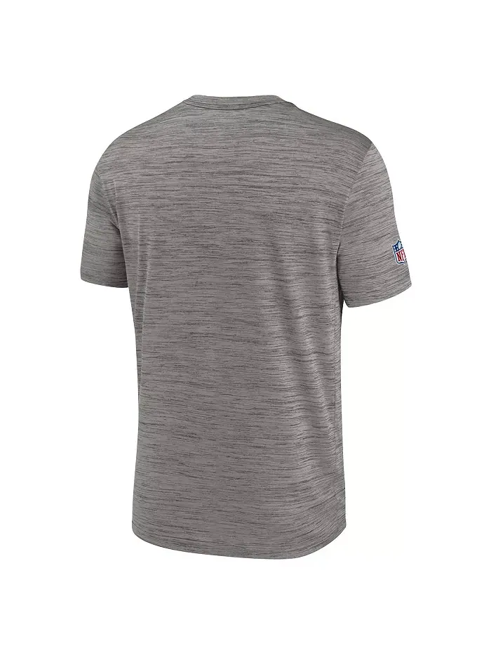 Мужская футболка Heather Charcoal New Orleans Saints 2023 Sideline Alternate Logo Performance Nike — изображение 2 из 3