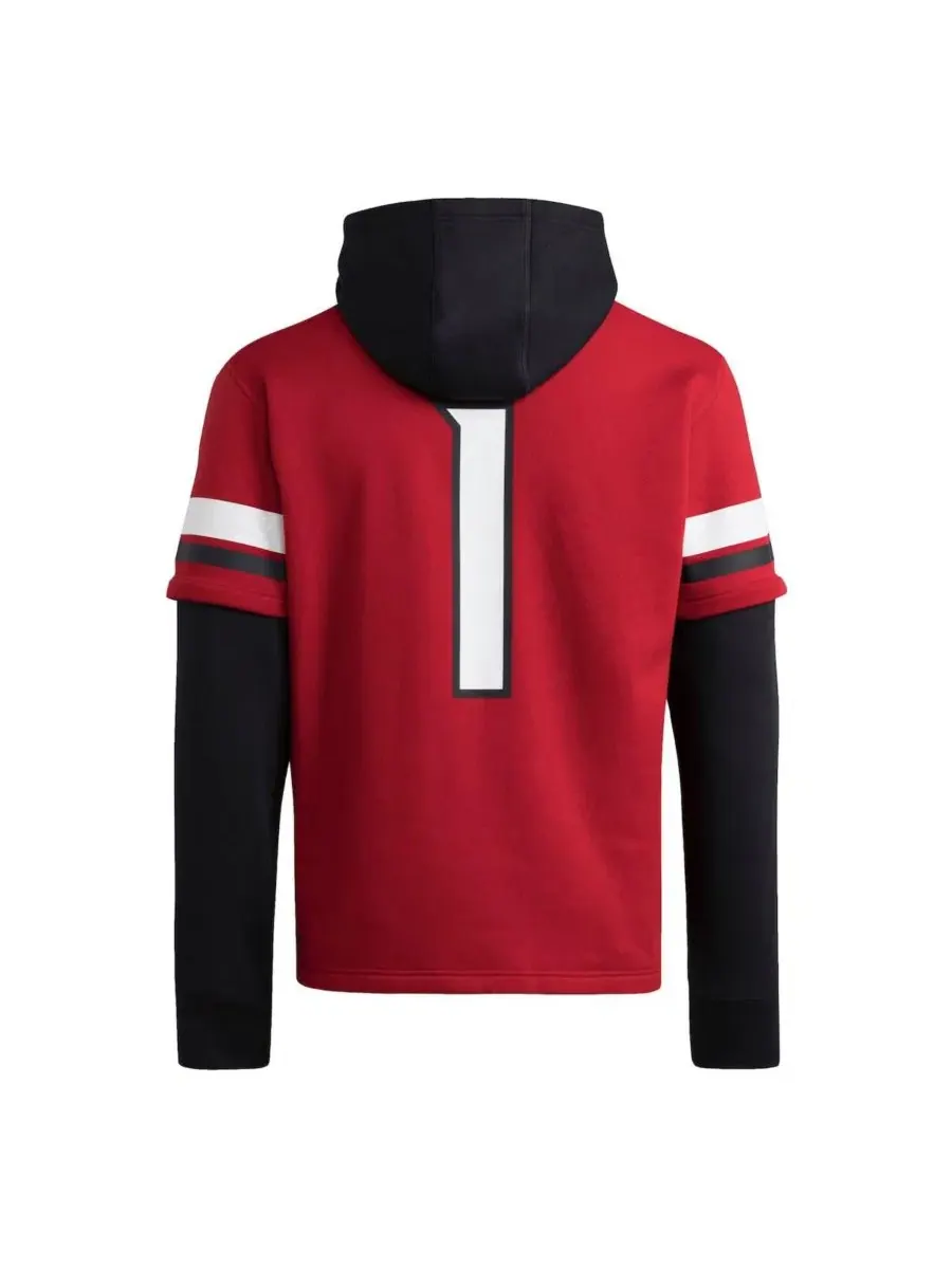 Толстовка-джерси с капюшоном Louisville Cardinals, модель Jersey Pullover Hoodie adidas — изображение 3 из 3, красный