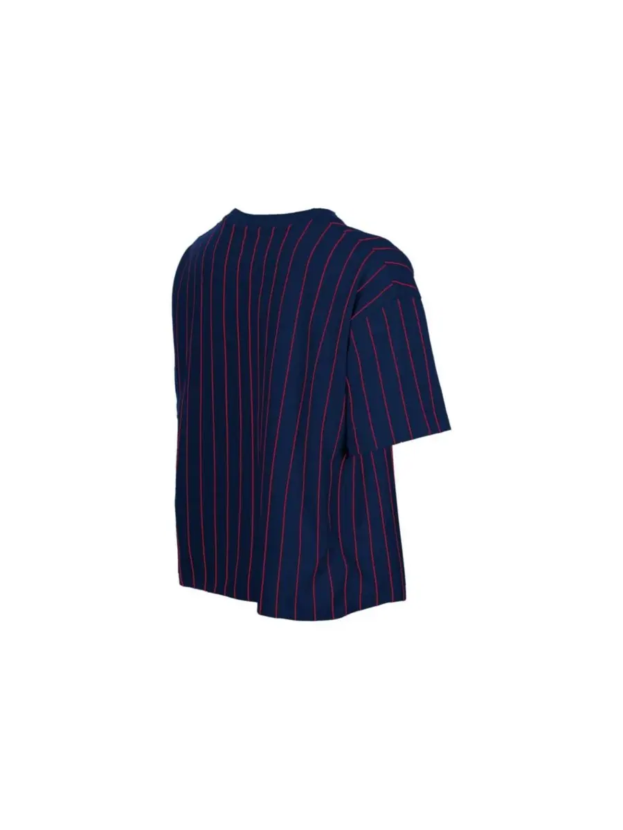 Футболка с вертикальной полоской Throwback Meshback Pinstripe Boxy New Era — изображение 3 из 4, темно-синий