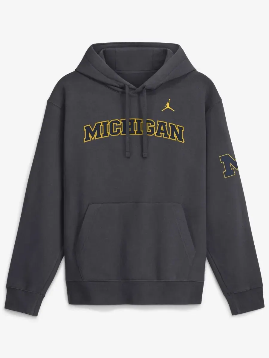 Худи с капюшоном, с флисовой подкладкой, Michigan Wolverines 2026 Sideline Club Jordan