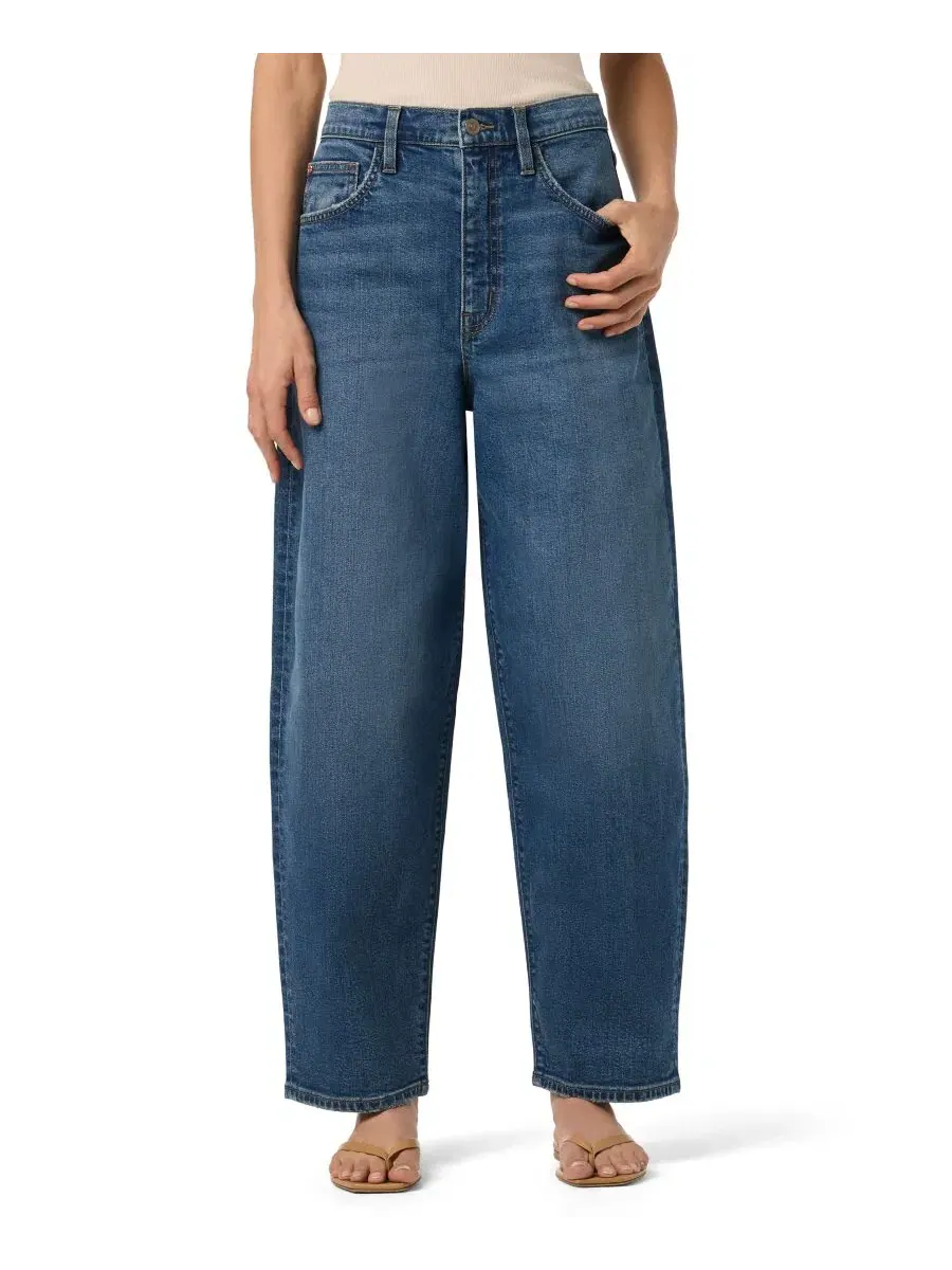 Джинсы с высокой посадкой и широкими штанинами, модель Barrel-Leg Hudson Jeans, Fergana — без цвета