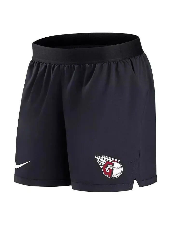 Женские темно-синие шорты Cleveland Guardians Authentic Collection Team Performance Nike — изображение 3 из 4