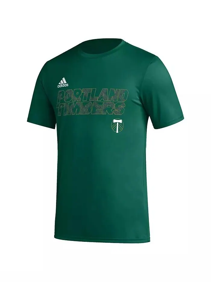 Мужская зеленая футболка Portland Timbers Team Jersey Hook AEROREADY adidas — изображение 3 из 4