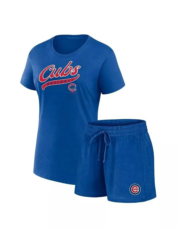 Женская футболка и шорты Royal Chicago Cubs от начала до конца, комбо-набор Fanatics