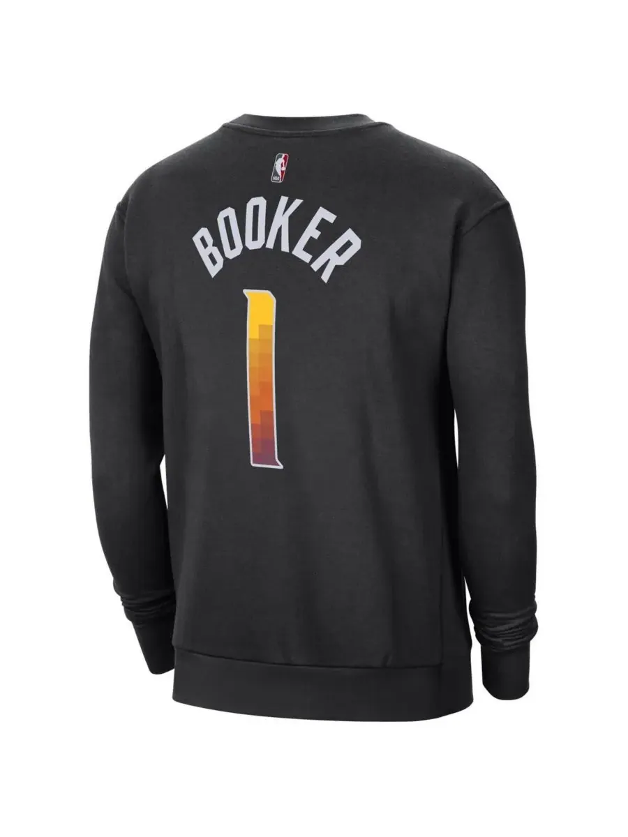 Jordan Мужская черная толстовка Devin Booker Phoenix Suns с надписью "Имя и номер" — изображение 2 из 3, черный