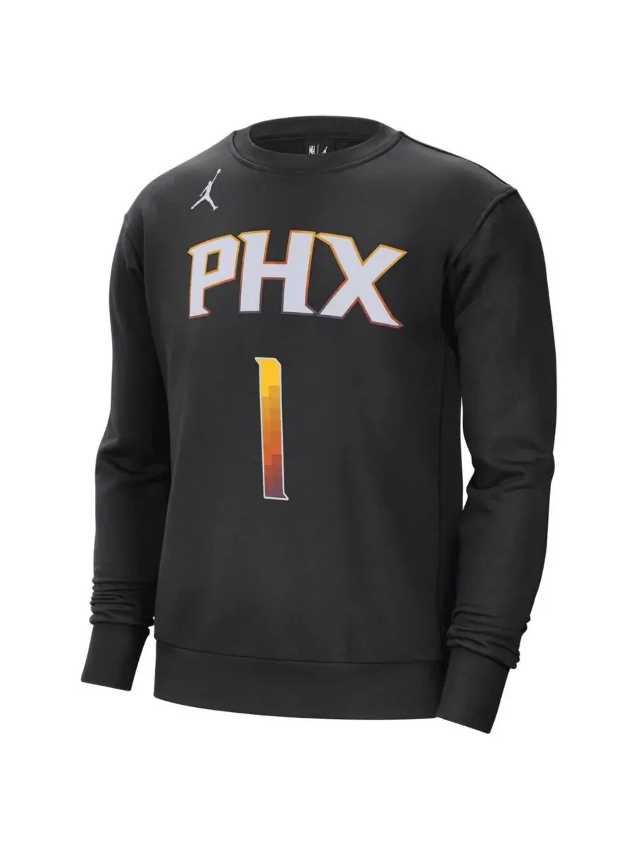Jordan Мужская черная толстовка Devin Booker Phoenix Suns с надписью "Имя и номер" — изображение 3 из 3, черный