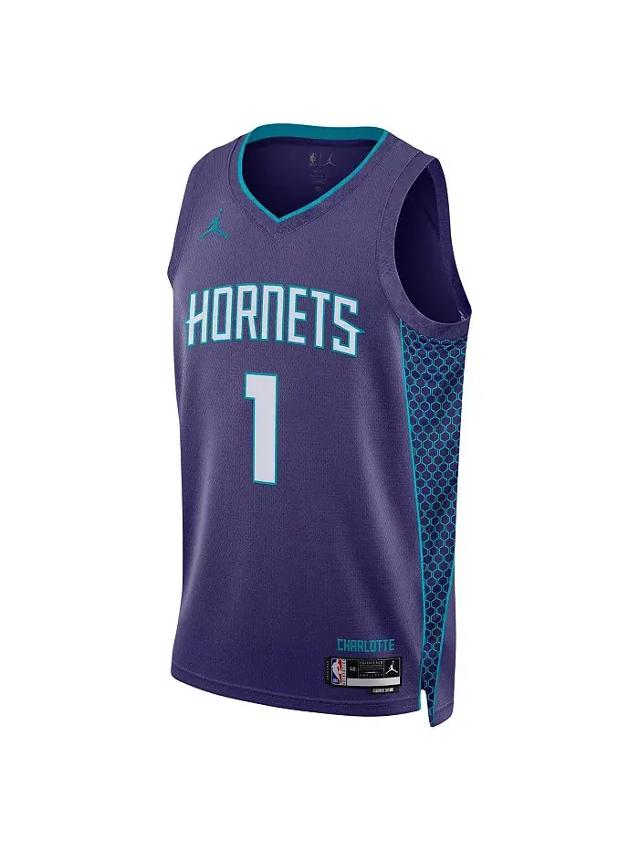 Мужская баскетбольная майка Charlotte Hornets Statement Edition Swingman Ламело Болла в фиолетовом — изображение 3 из 3