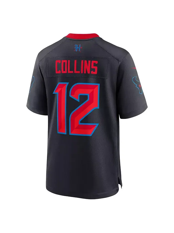 Мужская игровая джерси Nico Collins Houston Texans альтернативная вторая в цвете Navy Nike — изображение 2 из 3