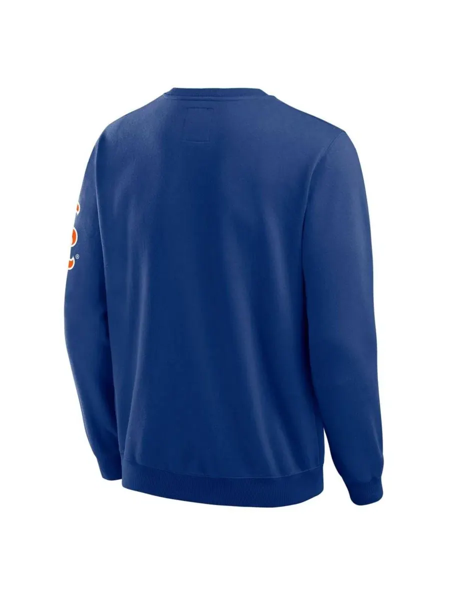Мужская толстовка с круглым вырезом Royal New York Mets Washed Crew Neck Pullover Darius Rucker — изображение 4 из 8