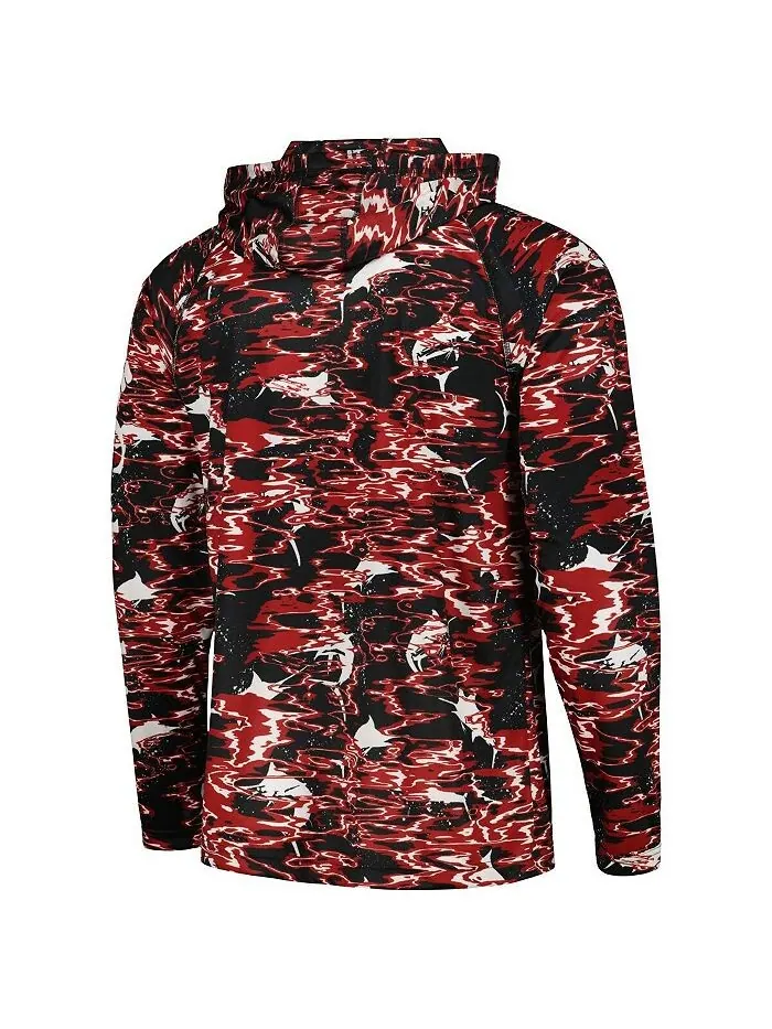 Мужская черная футболка с капюшоном и длинными рукавами Arkansas Razorbacks PFG Terminal Tackle — изображение 3 из 3, черный