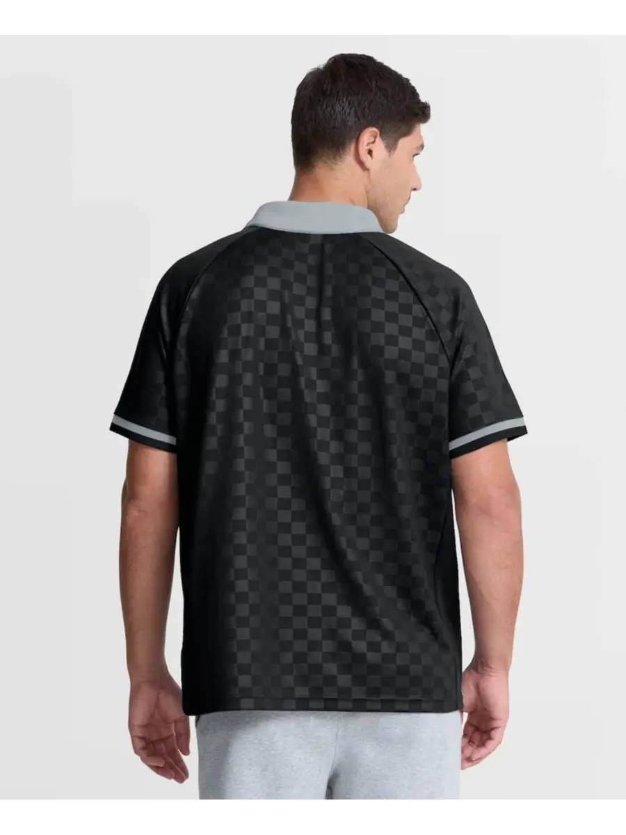 Поло с ромбовидным узором, с рукавами реглан, Homerun Raglan Fanatics — изображение 4 из 5, черный серый