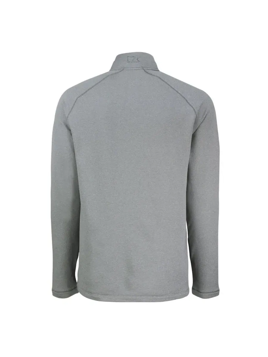 Мужская куртка-ветровка с четверть-молнией, модель Peshastin Eco Fleece Tri-Blend Raglan Cutter & — изображение 3 из 3, серый