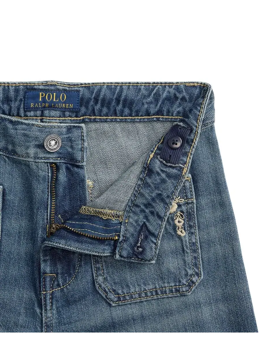 Джинсы-клеш с вышивкой Girls' 7-16 Embroidered Flared Cotton Denim Jeans Polo Ralph Lauren, Tulare — изображение 3 из 5
