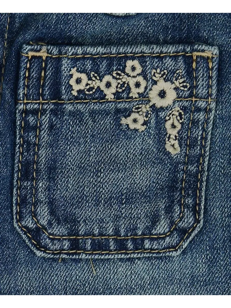 Джинсы-клеш с вышивкой Girls' 7-16 Embroidered Flared Cotton Denim Jeans Polo Ralph Lauren, Tulare — изображение 4 из 5